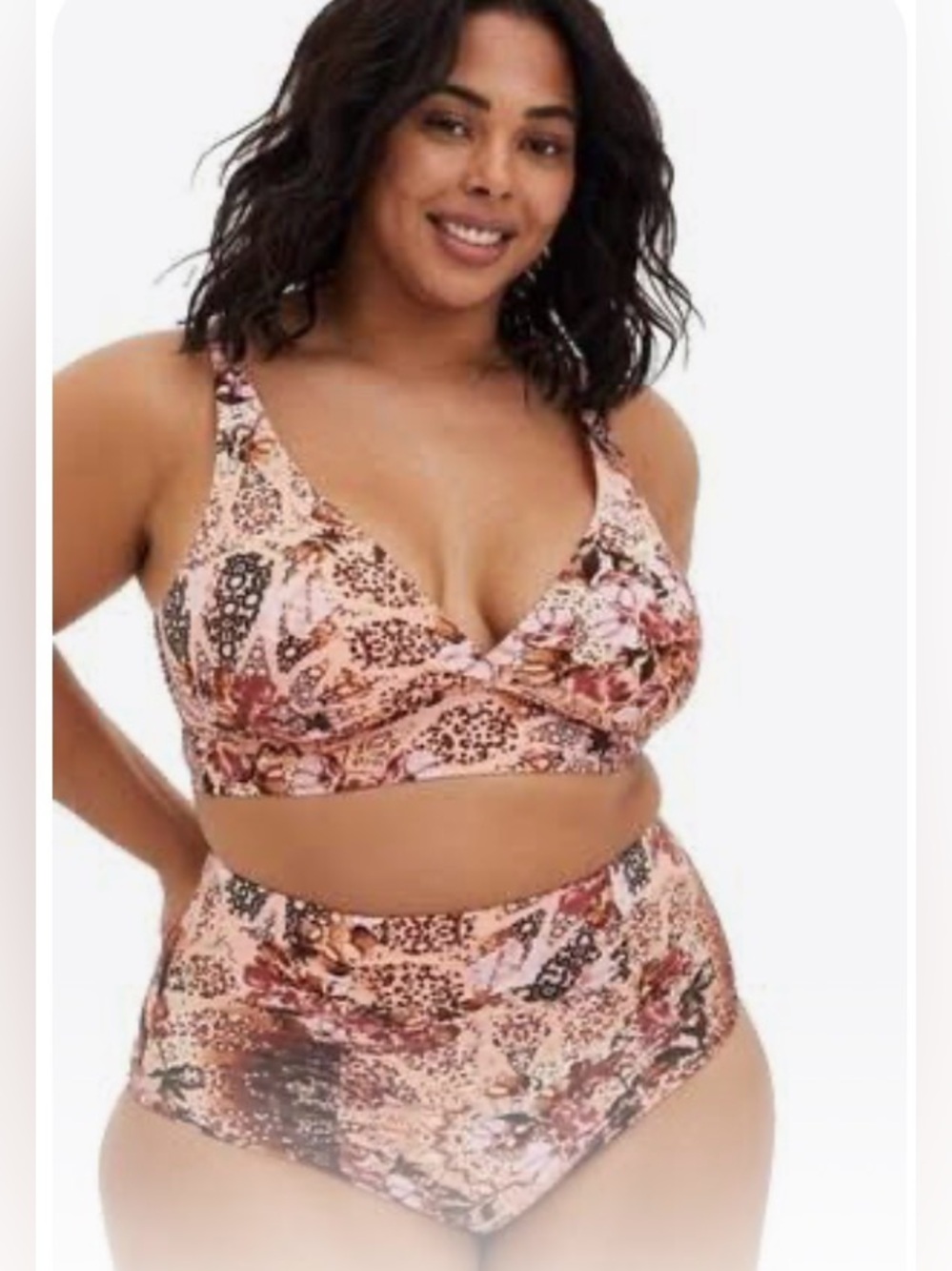 Torrid Medallion Floral 2-Piece Bikini. size 1 top and size 2 bottoms